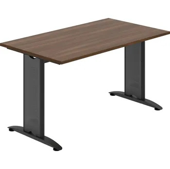 Jednací stůl FJ 1400 – Stůl jednací rovný 140 cm - Ořech , Černý kov