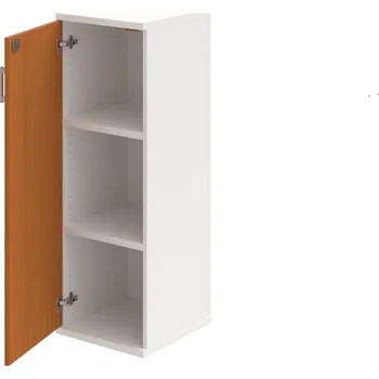 Policová skříň SZ 3 40 01 L – Skříň policová dvéřová 115,2 × 40 cm - Třešeň , Bílá , USH – hranatá