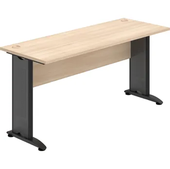 Psací stůl CE 1600 – Stůl pracovní rovný 160 cm, hl. 60 cm - Akát , Akát , Černý kov