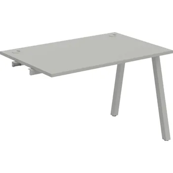 Psací stůl US A 1200 R – Stůl pracovní délky 120 cm, k řetězení - Šedá , Šedý kov