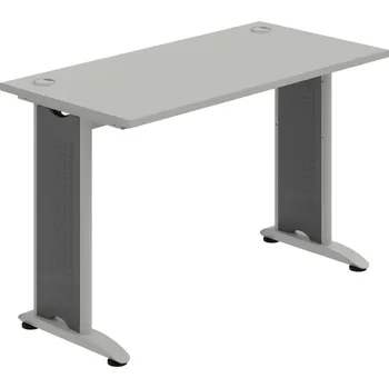 Psací stůl FE 1200 – Stůl pracovní rovný 120 cm, hl. 60 - Šedá , Šedý kov