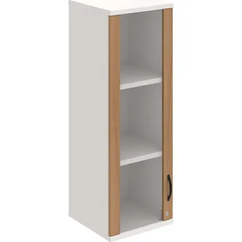 Policová skříň SZ 3 40 02 L H – Skříň policová dvéřová 115,2 × 40 cm - Višeň , Bílá , UCO – černá