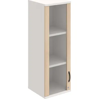 Policová skříň SZ 3 40 02 L H – Skříň policová dvéřová 115,2 × 40 cm - Akát , Bílá , UCO – černá