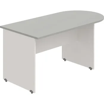 Jednací stůl GP 1600 1 – Stůl jednací oblouk 160 cm - Šedá , Bílá