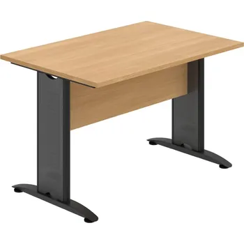 Jednací stůl CJ 1200 – Stůl jednací rovný 120 cm - Dub , Dub , Černý kov