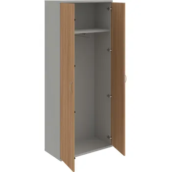 Policová skříň S 5 80 01 – Skříň šatní dvéřová 192 × 80 cm - Višeň , Šedá , USN – Hobis