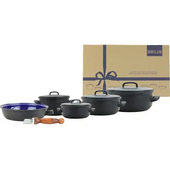 Sada nádobí BELIS BSE 9-dílná černá
