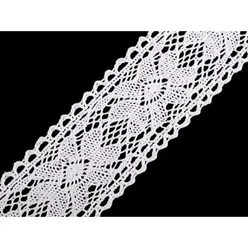 Krajka Krajka / vsadka paličkovaná šíře 55 mm METRÁŽ - 1 bílá