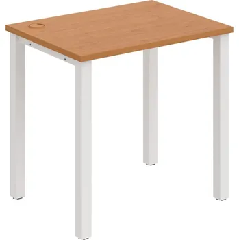 Psací stůl UE 800 – Stůl pracovní délky 80 cm, hl. 60 cm - Olše , Bílý kov