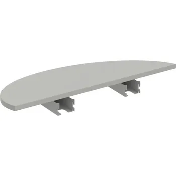 Psací stůl FP 120 – Stůl zakončovací oblouk 120 cm - Šedá , Šedý kov