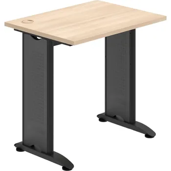 Psací stůl FE 800 – Stůl pracovní rovný 80 cm, hl. 60 cm - Akát , Černý kov