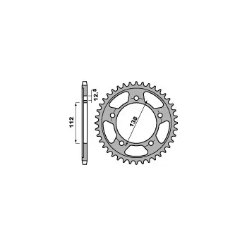 Řetězová sada pro motocykl ZADNÍ ŘETĚZOVÉ KOLO 408 39 C45 HONDA CB 1300 F/S 03-13 (JTR302.39) (ŘETĚZ 530)