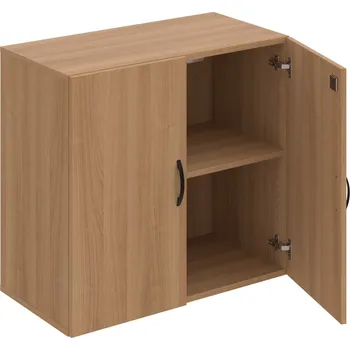 Policová skříň DZ 2 80 01 – Skříň policová dvéřová 74 × 80 cm - Višeň , Višeň , UCO – černá