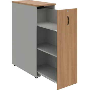 SPVZ 3 P – Skříňka ke stolu, šanonová, výsuvná, pravá - Višeň , Šedá , UCO – černá