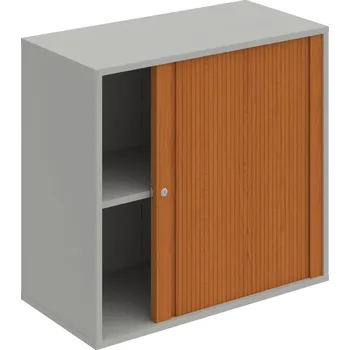 Policová skříň DZ 2 80 03 P – Skříň polic rolet pravá 74 × 80 cm - Šedá , Třešeň