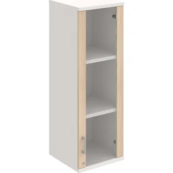 Policová skříň SZ 3 40 02 P H – Skříň policová dvéřová 115,2 × 40 cm - Akát , Bílá , USH – hranatá