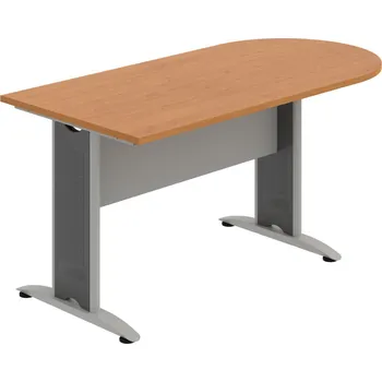 Jednací stůl CP 1600 1 – Stůl jednací oblouk 160 cm - Olše , Šedá , Šedý kov