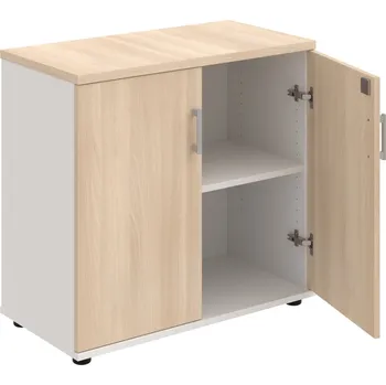 SPZ 80 40 – Skříňka ke stolu, zavřená, š. 80 cm - Akát , Bílá , USH – hranatá