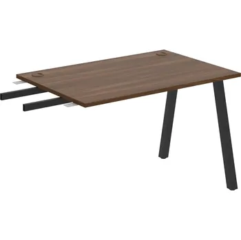 Psací stůl US A 1200 RU – Stůl pracovní délky 120 cm, k řetězení - Ořech , Černý kov