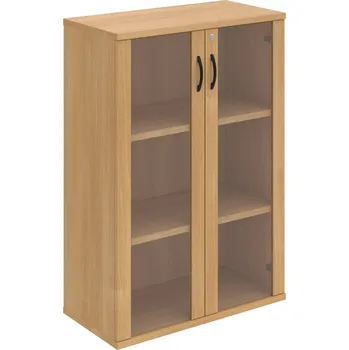 Policová skříň SZ 3 80 04 – Skříň policová dvéřová 115,2 × 80 cm - Dub , Dub , UCO – černá