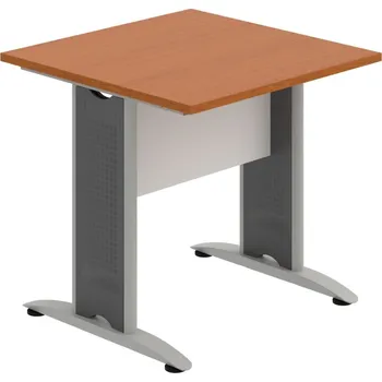 Jednací stůl CJ 800 – Stůl jednací rovný 80 cm - Třešeň , Bílá , Šedý kov