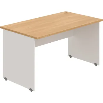 Psací stůl GS 1400 – Stůl pracovní rovný 140 cm - Dub , Bílá