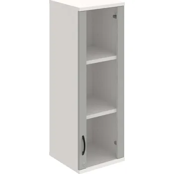 Policová skříň SZ 3 40 02 P H – Skříň policová dvéřová 115,2 × 40 cm - Šedá , Bílá , UCO – černá