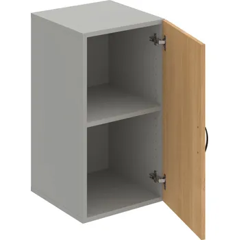 Policová skříň D 2 40 01 – Skříň policová dvéřová 74 × 40 cm - Dub , Šedá , UCO – černá