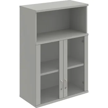 Policová skříň SZ 3 80 05 H – Skříň policová dvéřová 115,2 × 80 cm - Šedá , Šedá , USN – Hobis