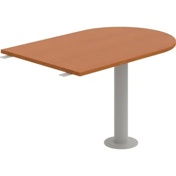 Psací stůl FP 1200 3 – Stůl jednací délky 120 cm ukončený obloukem - Třešeň , Šedý kov