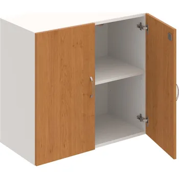 Policová skříň DZ 2 80 01 – Skříň policová dvéřová 74 × 80 cm - Olše , Bílá , USN – Hobis