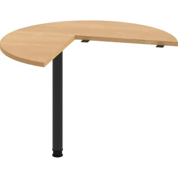 Jednací stůl FP 21 L – Stůl jednací levý ø 100 cm - Dub , Černý kov