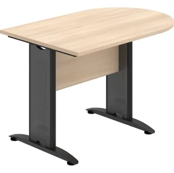 Jednací stůl CP 1200 1 – Stůl jednací oblouk 120 cm - Akát , Akát , Černý kov