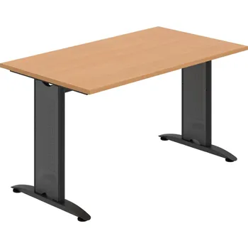 Jednací stůl FJ 1400 – Stůl jednací rovný 140 cm - Buk , Černý kov