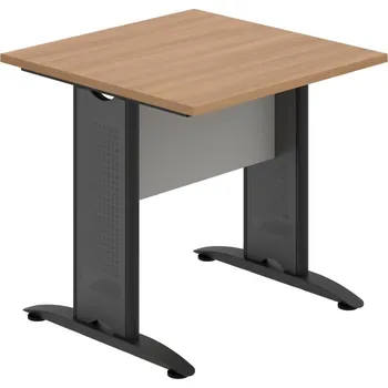 Jednací stůl CJ 800 – Stůl jednací rovný 80 cm - Višeň , Šedá , Černý kov