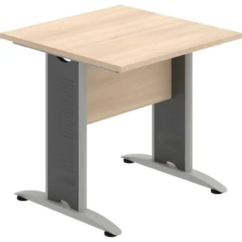 Jednací stůl CJ 800 – Stůl jednací rovný 80 cm - Akát , Akát , Šedý kov