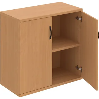 Policová skříň S 2 80 01 – Skříň policová dvéřová 76,8 × 80 cm - Buk , Buk , UCO – černá