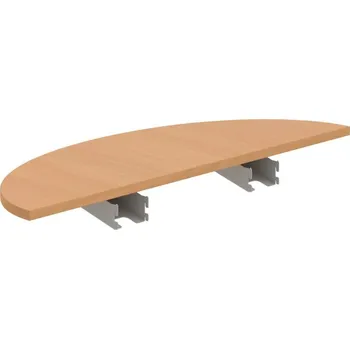 Psací stůl FP 120 – Stůl zakončovací oblouk 120 cm - Buk , Šedý kov