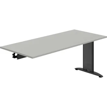 Jednací stůl FJ 1800 R – Stůl jednací řetězící rovný 180 cm - Šedá , Černý kov