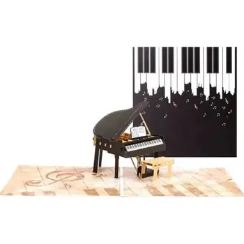 Přání do obálky 3D Klavír