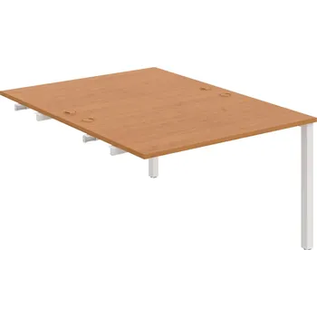 Psací stůl USD 1200 R – Stůl pracovní 120 × 160 cm, k řetězení - Olše , Bílý kov