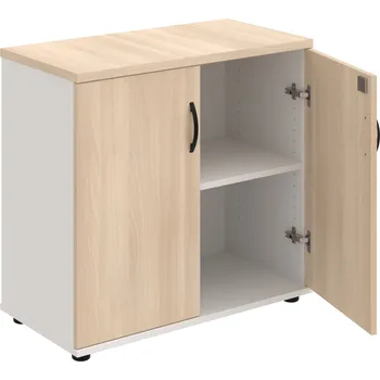 SPZ 80 40 – Skříňka ke stolu, zavřená, š. 80 cm - Akát , Bílá , UCO – černá