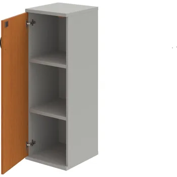 Policová skříň SZ 3 40 01 L – Skříň policová dvéřová 115,2 × 40 cm - Třešeň , Šedá , UCO – černá