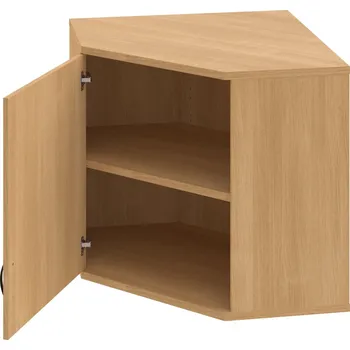 Policová skříň SRV 2 01 L H – Skříň vnitřní roh levá 76,8 cm - Dub , Dub , UCO – černá