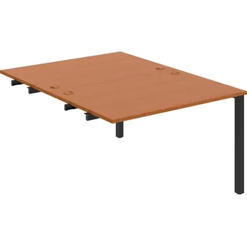 Psací stůl USD 1200 R – Stůl pracovní 120 × 160 cm, k řetězení - Třešeň , Černý kov