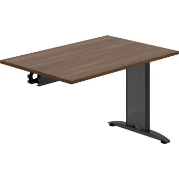 Jednací stůl FJ 1200 R – Stůl jednací řetězící rovný 120 cm - Ořech , Černý kov