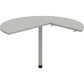 Psací stůl FP 22 L P – Stůl jednací levý podél ø 120 cm - Šedá , Šedý kov