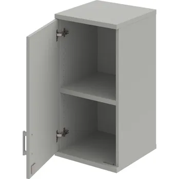 Policová skříň SZ 2 40 01 L H – Skříň policová dvéřová 76,8 × 40 cm - Šedá , Šedá , USH – hranatá