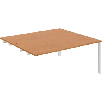 Psací stůl USD 1800 R – Stůl pracovní 180 × 160 cm, k řetězení - Olše , Bílý kov