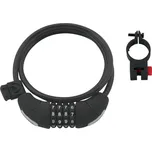 zámek F LUX spirálový kódový 120cm/8mm+držák, črn.